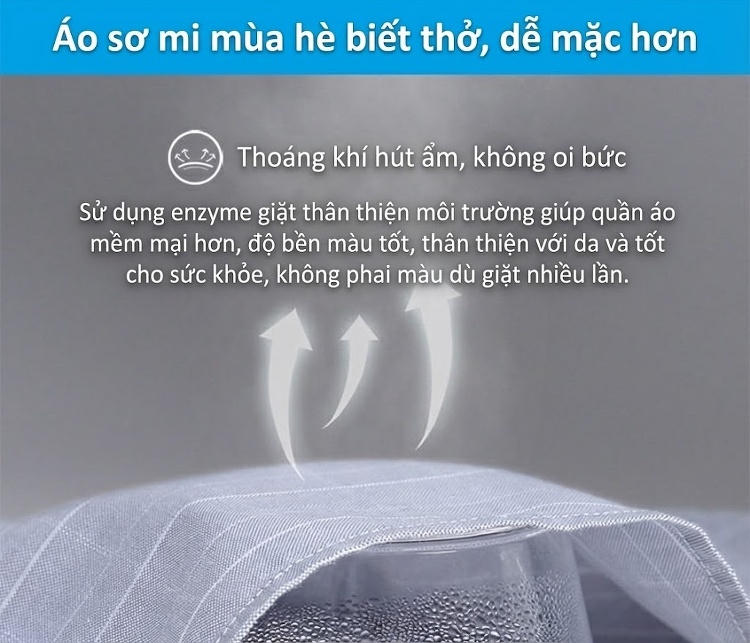 Áo Sơ Mi Ngắn Tay Nam Cotton Oxford Sọc Caro Thanh Lịch Màu Xanh Dương, Xanh Lá, Xám chi tiết 16
