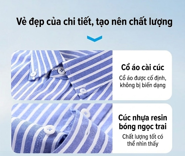 Áo Sơ Mi Ngắn Tay Nam Cotton Oxford Sọc Caro Thanh Lịch Màu Xanh Dương, Xanh Lá, Xám chi tiết 18