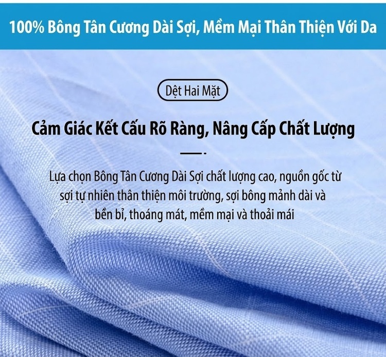 Áo Sơ Mi Ngắn Tay Nam Cotton Oxford Sọc Caro Thanh Lịch Màu Xanh Dương, Xanh Lá, Xám chi tiết 10