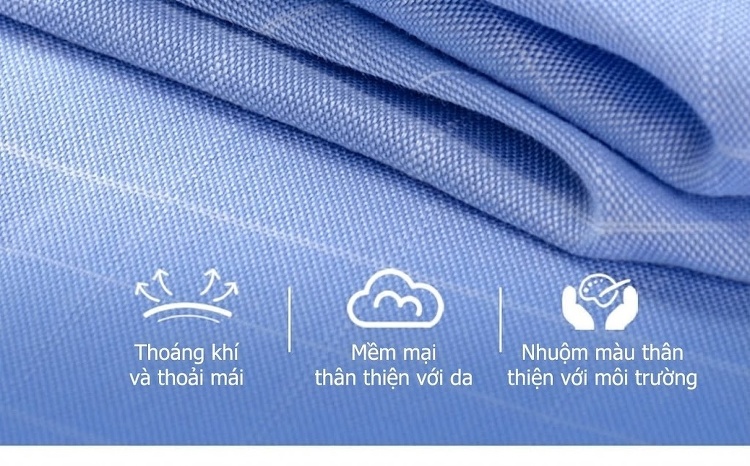 Áo Sơ Mi Ngắn Tay Nam Cotton Oxford Sọc Caro Thanh Lịch Màu Xanh Dương, Xanh Lá, Xám chi tiết 11