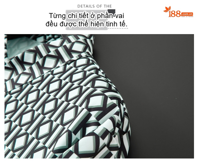 Áo Sơ Mi Ngắn Tay Nam Họa Tiết Mỏng Mát Thoáng Khí Phong Cách Casual Màu Xanh, Nâu, Trắng... chi tiết 16