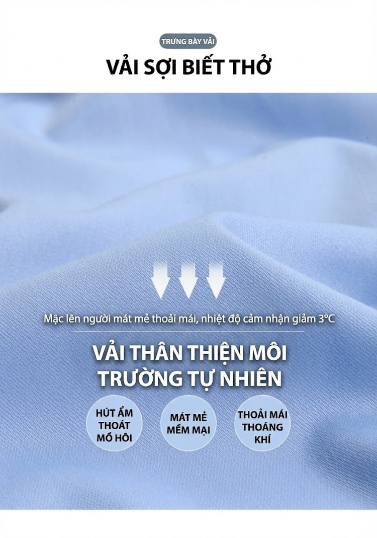 Áo Sơ Mi Ngắn Tay Nam Sợi Tre Công Sở, Đi Chơi Màu Xanh Dương, Trắng, Đỏ, Tím... chi tiết 2