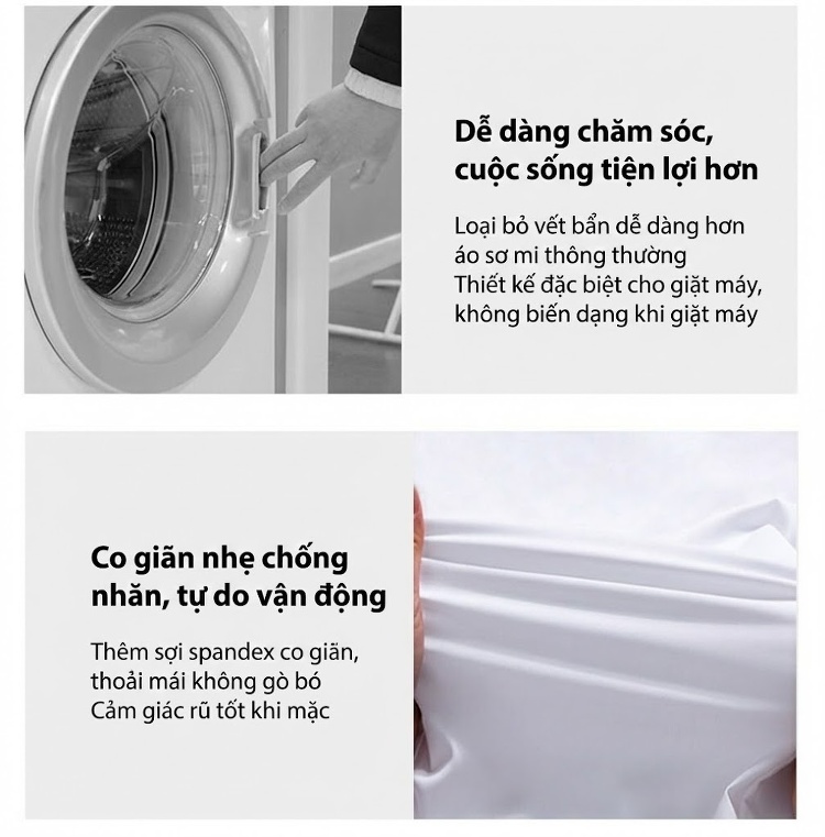 Áo Sơ Mi Ngắn Tay Nam Sợi Tre Công Sở, Đi Chơi Màu Xanh Dương, Trắng, Đỏ, Tím... chi tiết 5