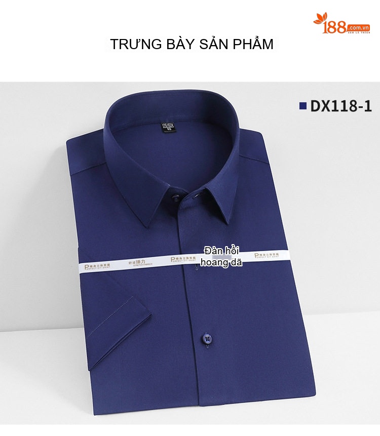 Áo Sơ Mi Ngắn Tay Nam Sợi Tre Công Sở, Đi Chơi Màu Xanh Dương, Trắng, Đỏ, Tím... chi tiết 9