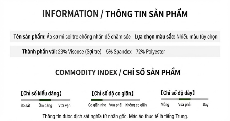 Áo Sơ Mi Ngắn Tay Nam Vải Tre Thời Trang Công Sở Màu Trắng, Xanh Navy, Đỏ Rượu, Tím... chi tiết 6