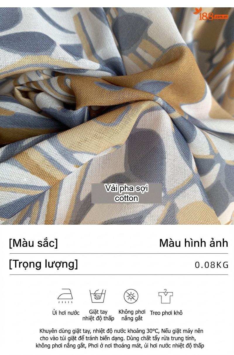 Áo Sơ Mi Nữ Cổ chữ V Thân Hoa Tay Dài Phong Cách Pháp Màu Vàng, Xám, Trắng chi tiết 8