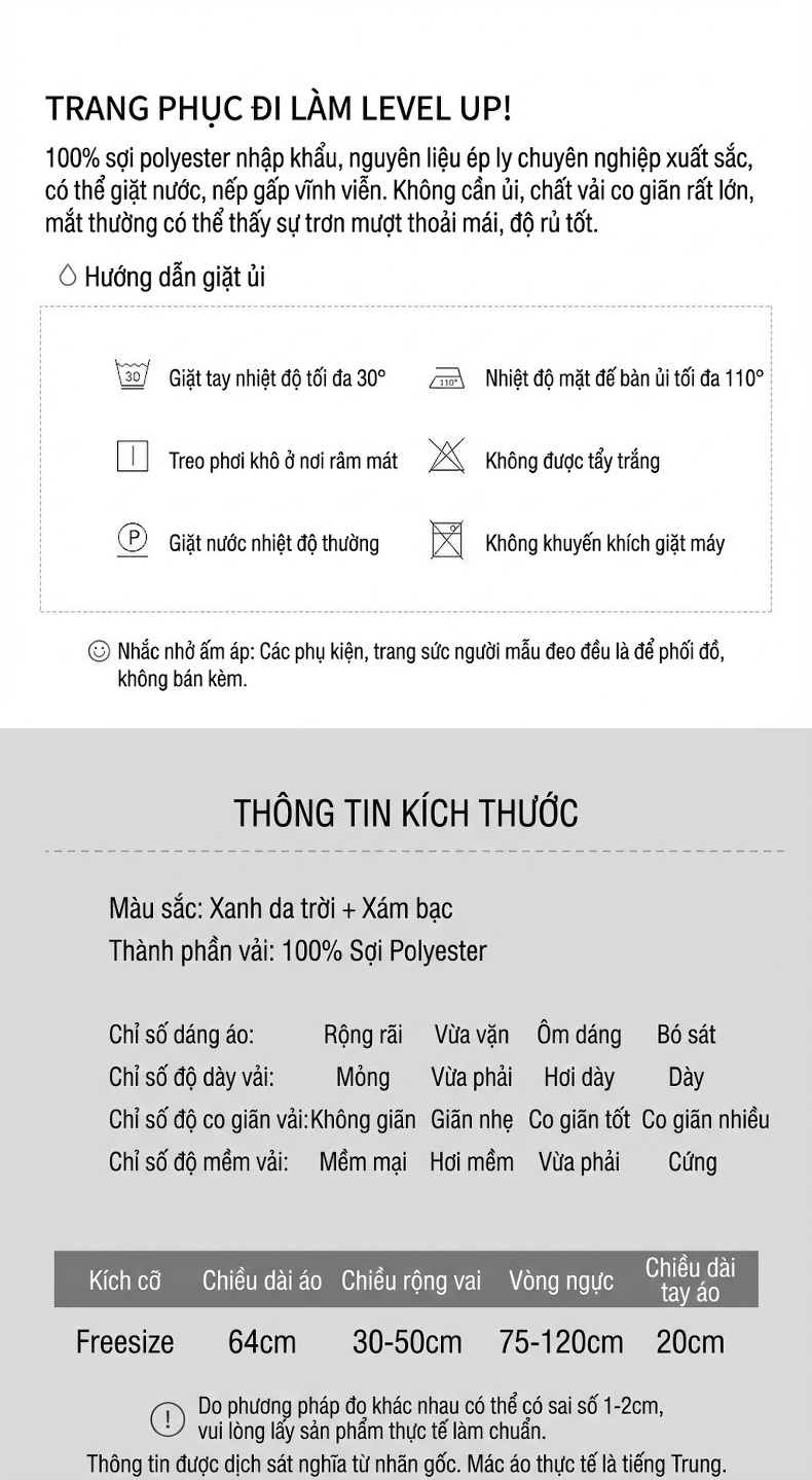 Áo Sơ Mi Nữ Thiết Kế Ly Nhún Thời Trang Công Sở Cao Cấp Màu Xanh, Hồng, Lam, Đỏ... chi tiết 5