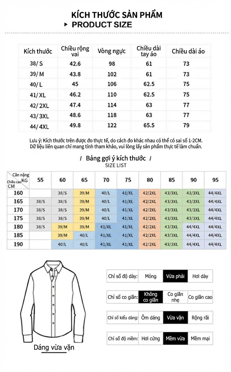 Áo Sơ Mi Tay Dài Nam Cotton Chống Nhăn In Họa Tiết Dáng Ôm Vừa Vặn Màu Xám chi tiết 10