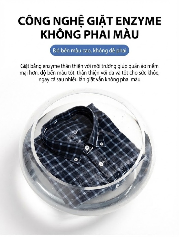 Áo Sơ Mi Tay Dài Nam Cotton Kẻ Caro Mài Lông Phong Cách Công Sở chi tiết 11