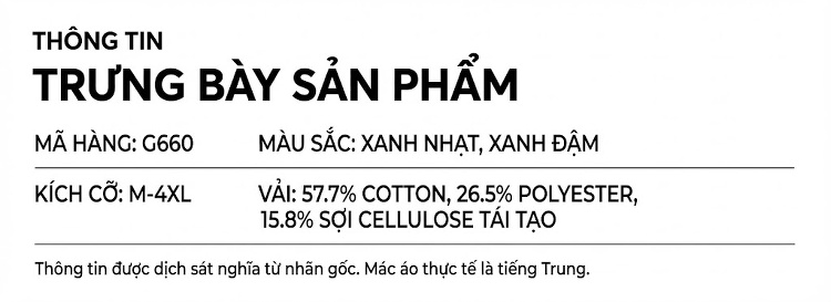Áo Sơ Mi Tay Dài Nam Kiểu Jacket Cổ Bẻ Denim Màu Xanh Dương, Xanh Đậm chi tiết 4