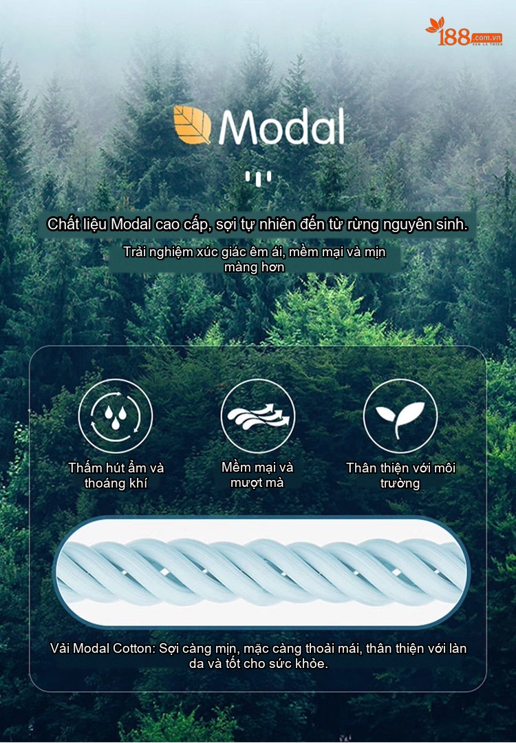 Áo Sơ Mi Tay Dài Nam Modal Cotton Không Nhăn Công Sở Màu Xanh, Trắng, Hồng, Xám chi tiết 2