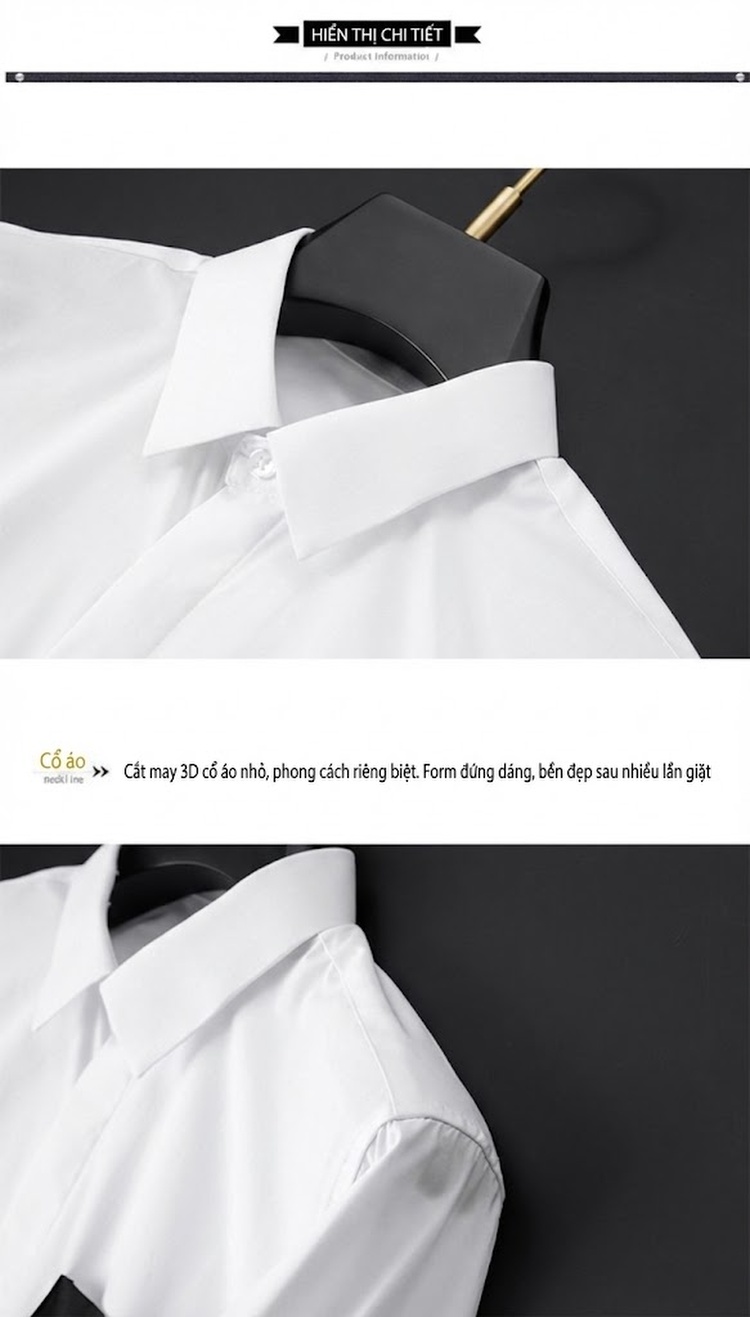 Áo Sơ Mi Tay Dài Nam Thêu Hình Chuột Túi Cotton Phong Cách Thời Trang Màu Đen, Trắng chi tiết 9