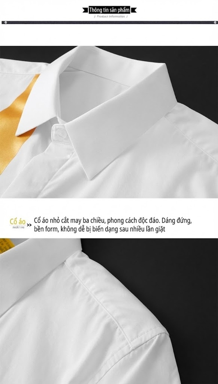 Áo Sơ Mi Tay Ngắn Nam Họa Tiết Chữ In Mạ Vàng Phong Cách Đường Phố Màu Đen, Trắng chi tiết 9