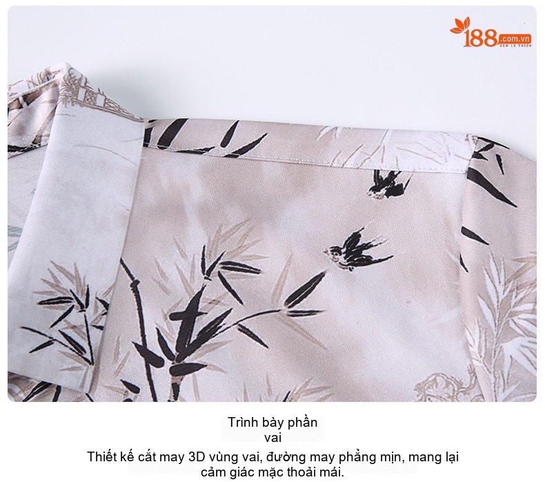 Áo Sơ Mi Tay Ngắn Nam Họa Tiết In Thời Trang Trung Niên Thoáng Khí chi tiết 10