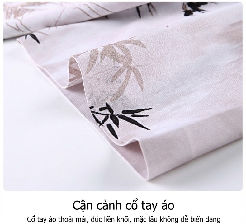 Áo Sơ Mi Tay Ngắn Nam Họa Tiết In Thời Trang Trung Niên Thoáng Khí chi tiết 11