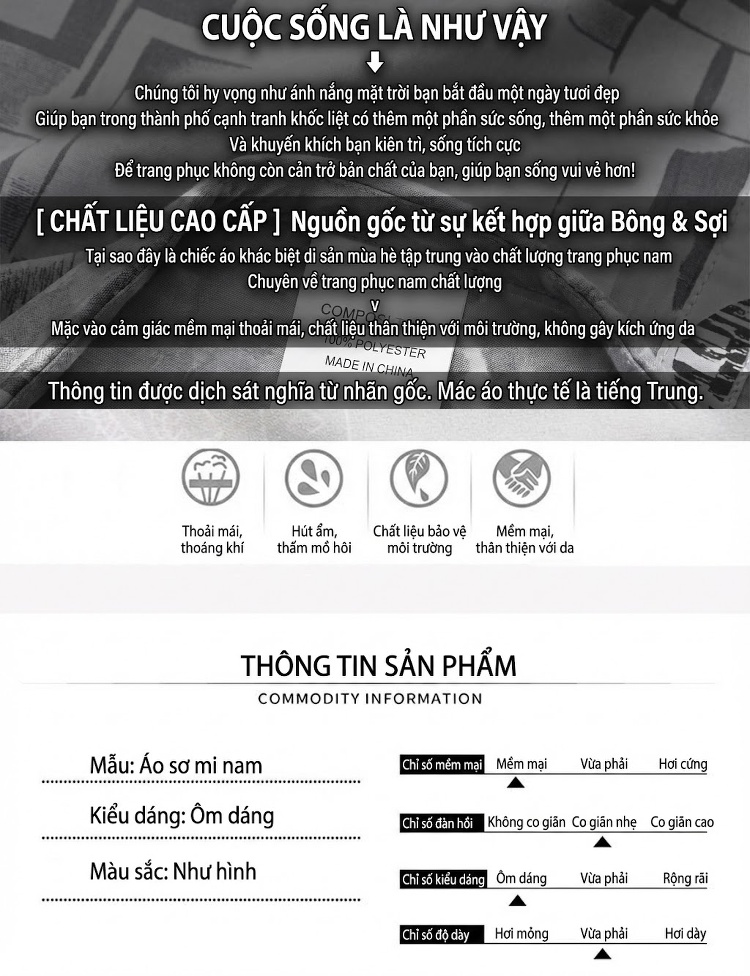 Áo Sơ Mi Tay Ngắn Nam Họa Tiết Paisley Chống Nhăn Màu Đen chi tiết 4