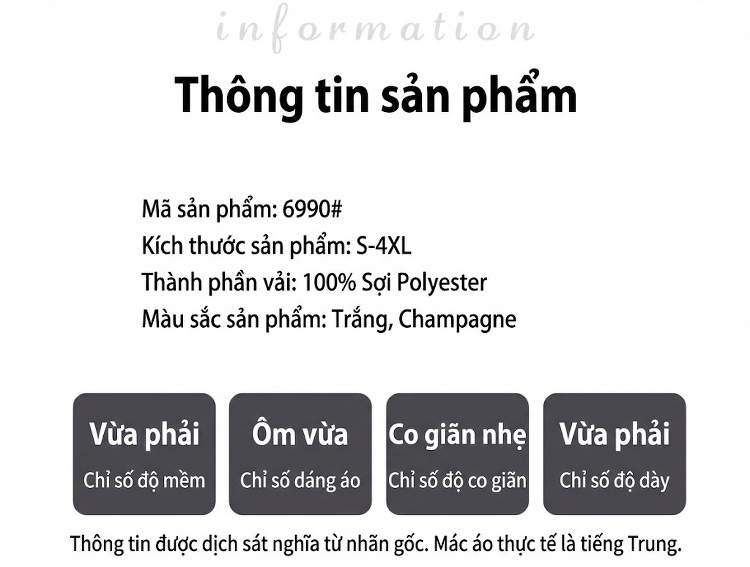 Áo Sơ Mi Tay Ngắn Nữ Cổ Điển Chất Liệu Voan Màu Trắng chi tiết 9