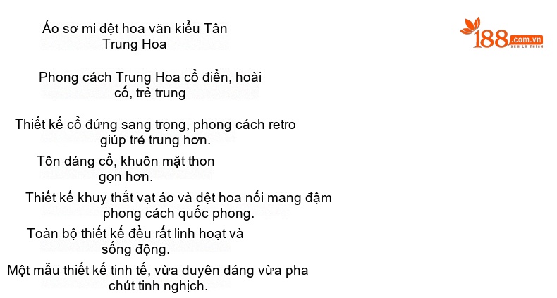 Áo Sơ Mi Tay Ngắn Nữ Cổ Tàu Phong Cách Trung Hoa Thêu Hoa Văn Màu Trắng, Đen chi tiết 3