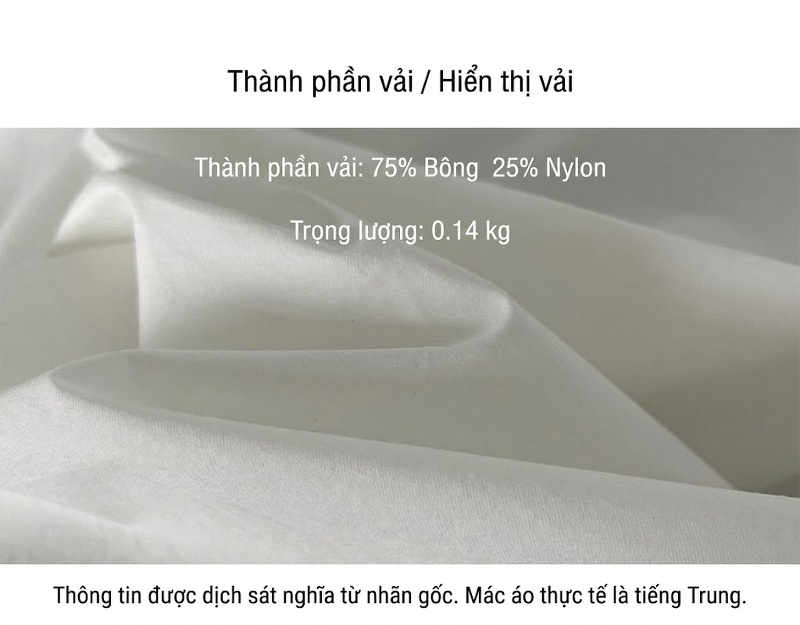 Áo Sơ Mi Tay Ngắn Nữ Thiết Kế Đơn Giản Phong Cách Hàn Quốc Màu Trắng, Đen, Kem chi tiết 3