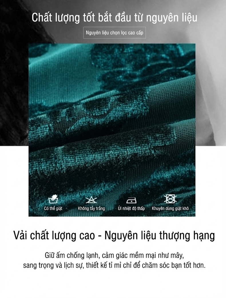 Áo Sơ Mi Tay Ngắn Vải Gấm Hoa Văn Trung Niên Phong Cách Lịch Sự Màu Xanh, Đỏ chi tiết 2