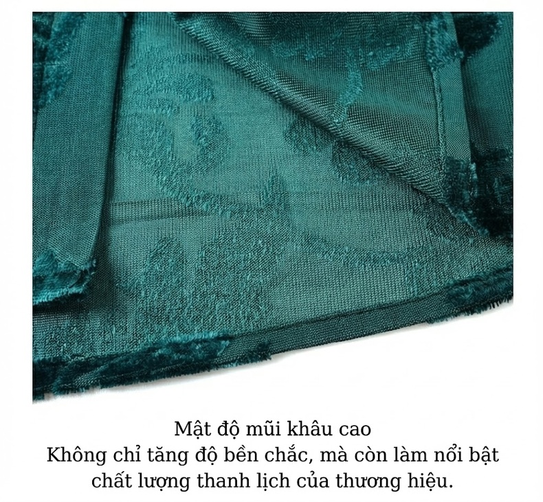 Áo Sơ Mi Tay Ngắn Vải Gấm Hoa Văn Trung Niên Phong Cách Lịch Sự Màu Xanh, Đỏ chi tiết 5