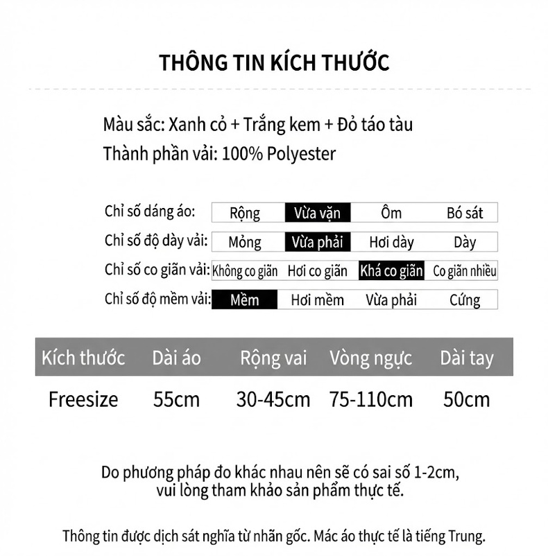 Áo Thun Dài Tay Nữ Miyak Thiết Kế Ly Dập Kiểu Nhật Form Rộng Màu Kem, Xanh Dương, Đỏ, Xanh Lá... chi tiết 5