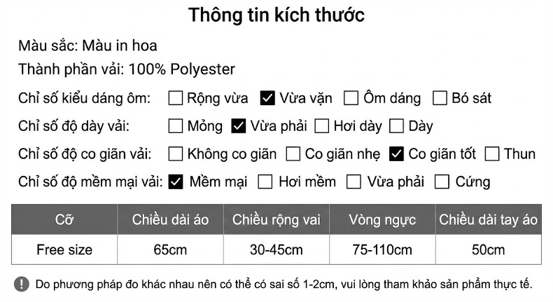 Áo Thun Dài Tay Nữ Thiên Sợi In Họa Tiết Ly Nhún Co Giãn Màu Cam, Xanh, Hồng, Lam... chi tiết 5