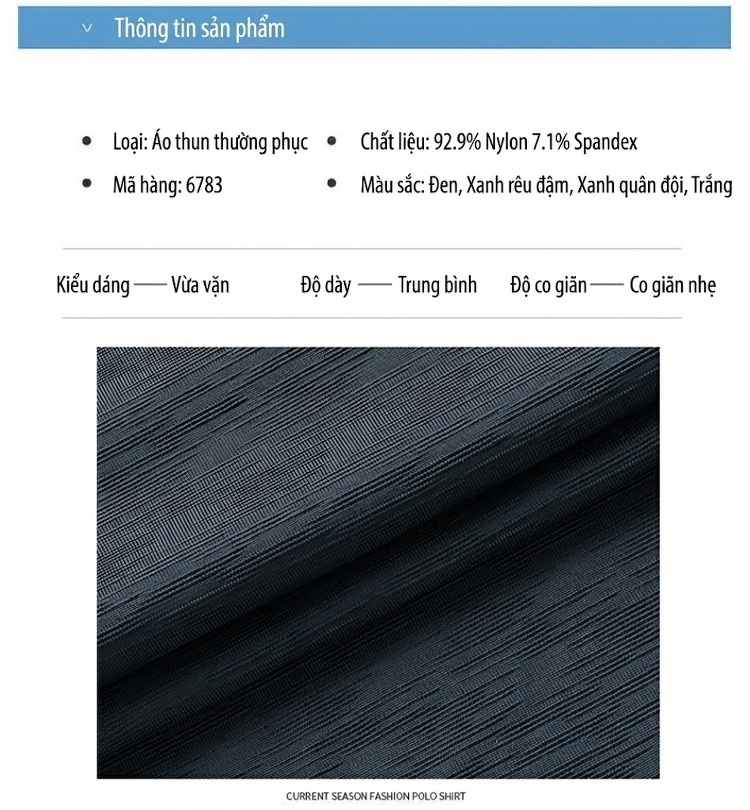 Áo Thun Nam Cổ Tròn Tay Ngắn Ice Silk Plus Size Thoáng Mát Màu Trắng, Xám, Xanh Đen, Đen... chi tiết 7