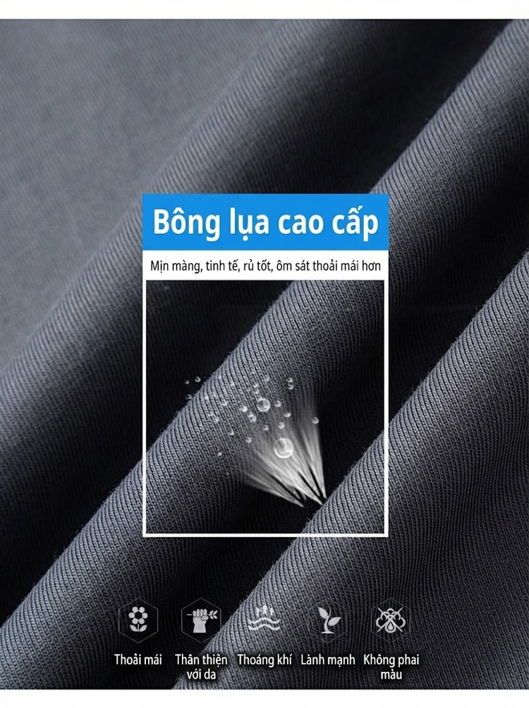 Áo Thun Nam Cổ Tròn Tay Ngắn In Hình Thời Trang Cotton Thoáng Mát Màu Đen, Xám, Xanh, Nâu... chi tiết 2