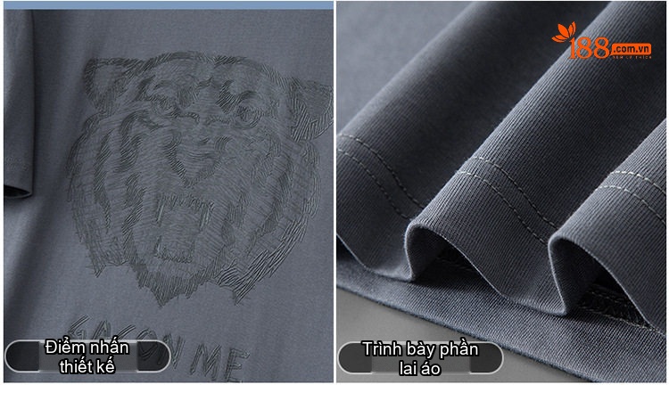 Áo Thun Nam Cổ Tròn Tay Ngắn In Hình Thời Trang Cotton Thoáng Mát Màu Đen, Xám, Xanh, Nâu... chi tiết 6