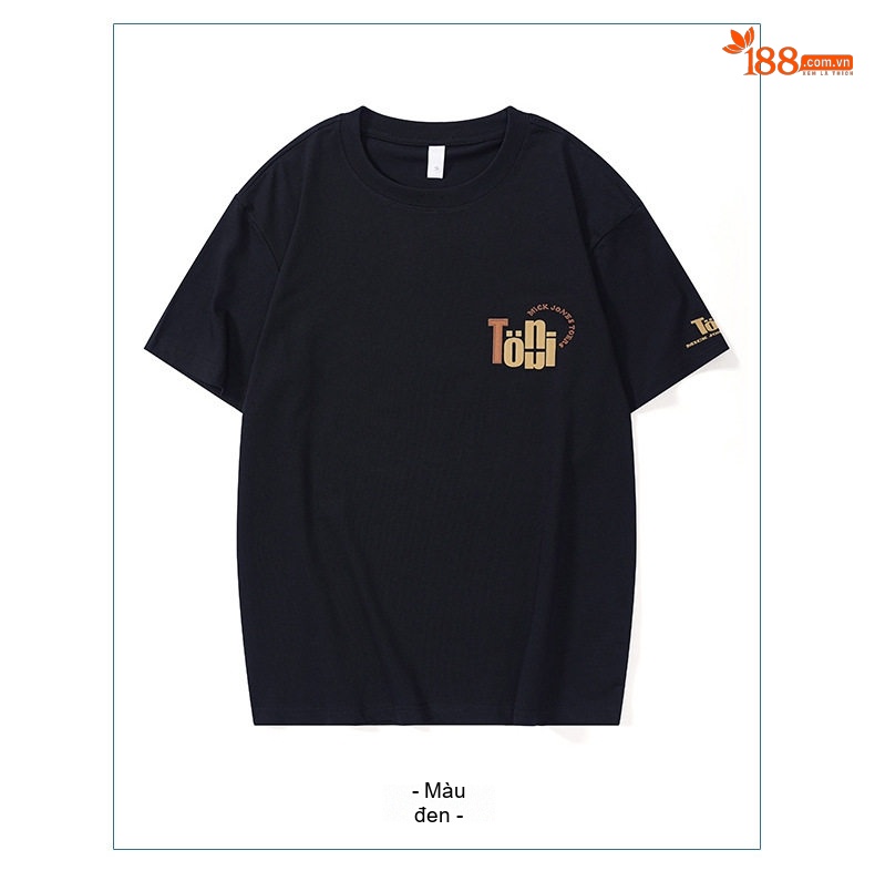 Áo Thun Nam Cotton Tay Ngắn Cổ Tròn In Hình Phong Cách Retro Màu Đen, Trắng, Xanh Navy chi tiết 9