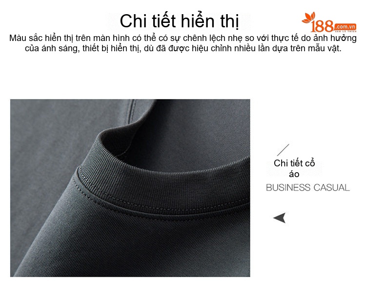Áo Thun Nam Tay Ngắn Cổ Tròn Cotton Form Rộng Thoải Mái Màu Đen, Xám chi tiết 14