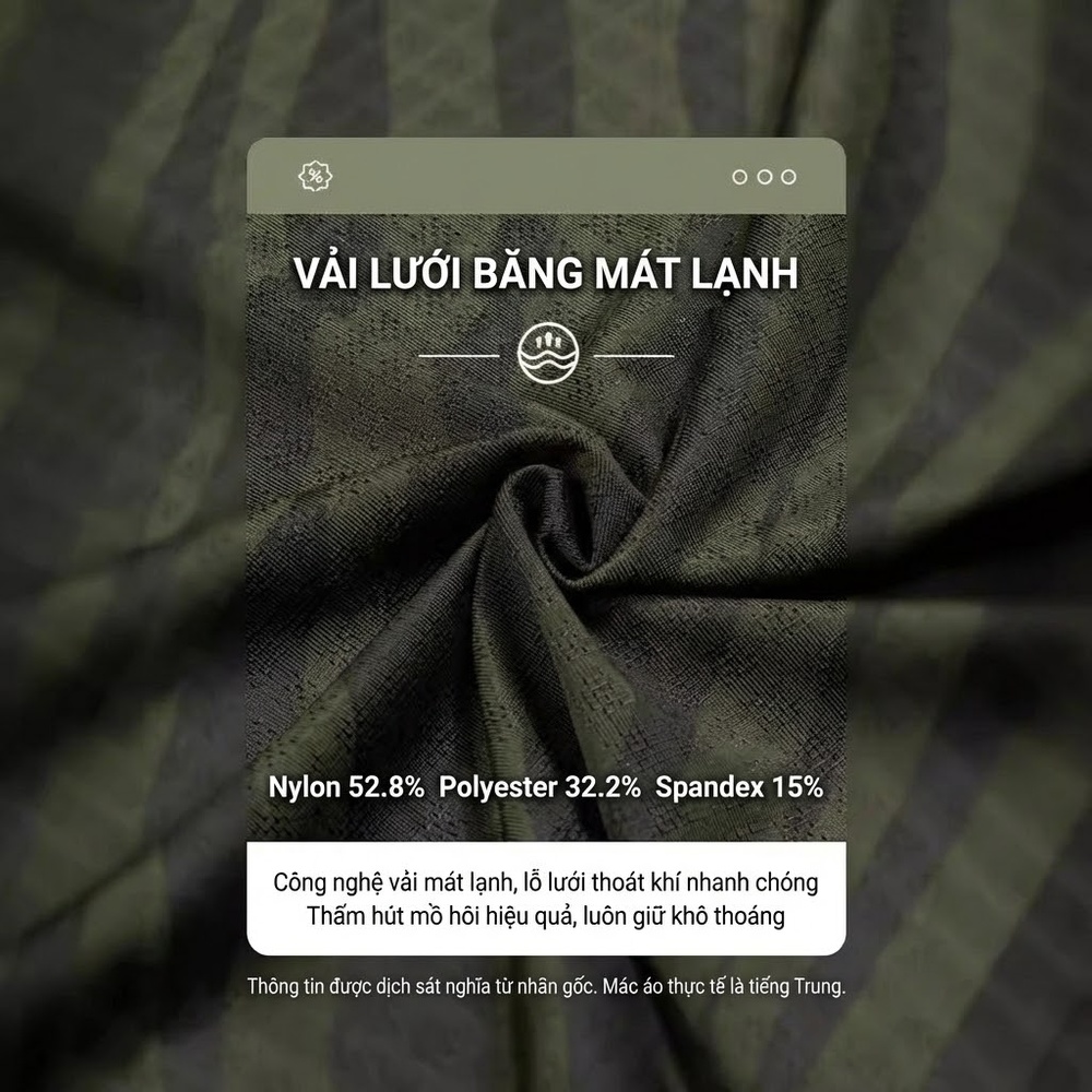 Áo Thun Nam Tay Ngắn Mỏng Nhẹ Khô Nhanh Nylon Polyester Spandex Form Rộng Màu Đen, Xám, Xanh Lá