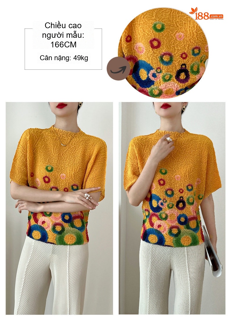 Áo Thun Nữ Tay Lỡ Form Rộng Họa Tiết In Hoa Phong Cách Trẻ Trung Màu Vàng, Trắng, Xám, Đen chi tiết 8
