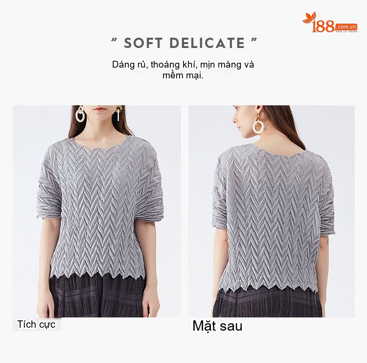 Áo Thun Nữ Tay Ngắn Dáng Rộng Họa Tiết Sóng Lượn Phong Cách Hàn Quốc Màu Xám, Vàng, Trắng, Đen... chi tiết 3