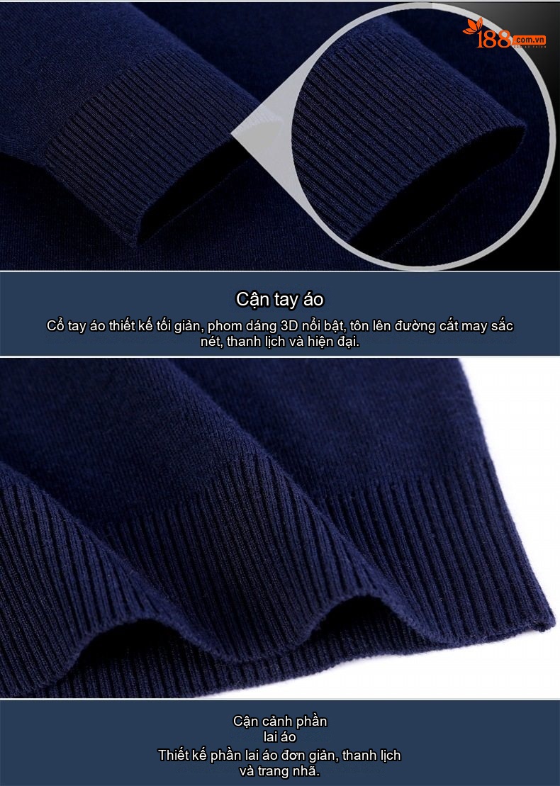 Áo Thun Polo Nam Dài Tay Dệt Kim Cotton Lông Cừu Mềm Mại Màu Đen, Xám, Đỏ, Xanh Navy... chi tiết 86