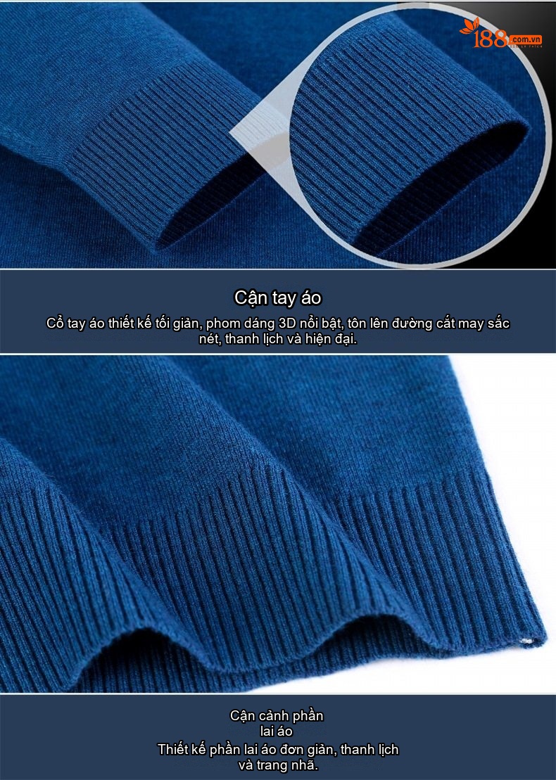 Áo Thun Polo Nam Dài Tay Dệt Kim Cotton Lông Cừu Mềm Mại Màu Đen, Xám, Đỏ, Xanh Navy... chi tiết 90