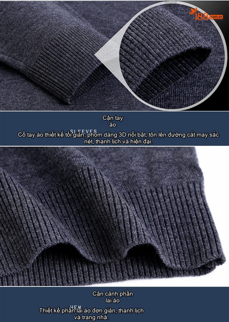 Áo Thun Polo Nam Dài Tay Dệt Kim Lông Dê Miễn Nhăn Phong Cách Doanh Nhân Màu Đen, Xám, Đỏ, Xanh... chi tiết 44