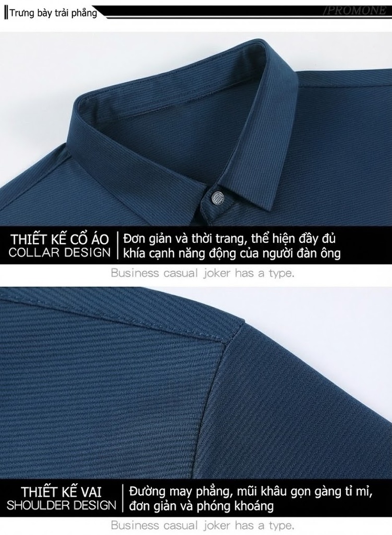 Áo Thun Polo Nam Lụa Tằm Tơ Mùa Hè Dáng Rộng Không Nhăn Màu Xanh Dương, Tím, Xám chi tiết 30