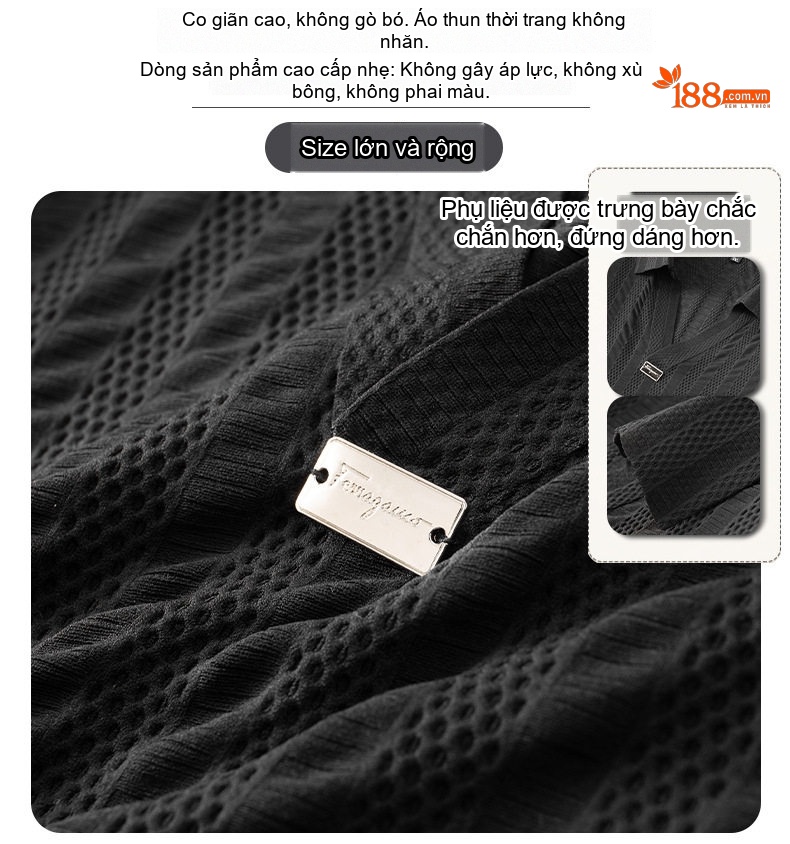Áo Thun Polo Nam Tay Ngắn Cổ Bẻ Cotton Thoáng Khí Màu Đen, Trắng, Xanh... chi tiết 4