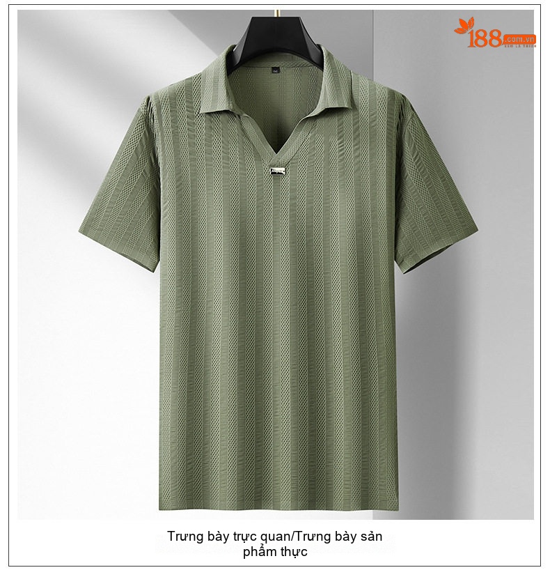Áo Thun Polo Nam Tay Ngắn Cổ Bẻ Cotton Thoáng Khí Màu Đen, Trắng, Xanh... chi tiết 13