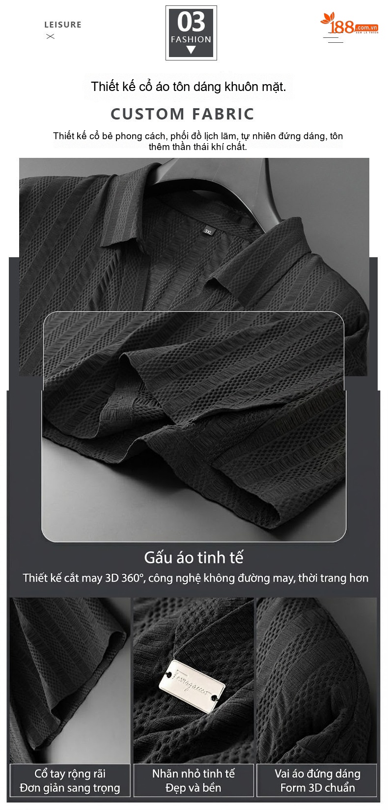 Áo Thun Polo Nam Tay Ngắn Cổ Bẻ Cotton Thoáng Khí Màu Đen, Trắng, Xanh... chi tiết 6