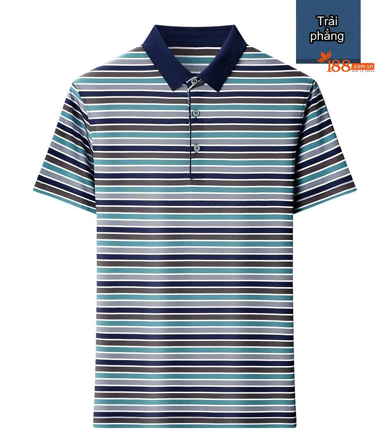 Áo Thun Polo Nam Tay Ngắn Sọc Ngang Cổ Bẻ Chất Liệu Cotton Màu Xanh, Xám, Nâu, Đỏ... chi tiết 19