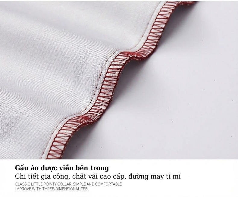 Áo Thun Tay Dài Nam Cổ Tròn Dáng Rộng Màu Đỏ Gạch, Xanh Rêu, Xanh Navy chi tiết 15
