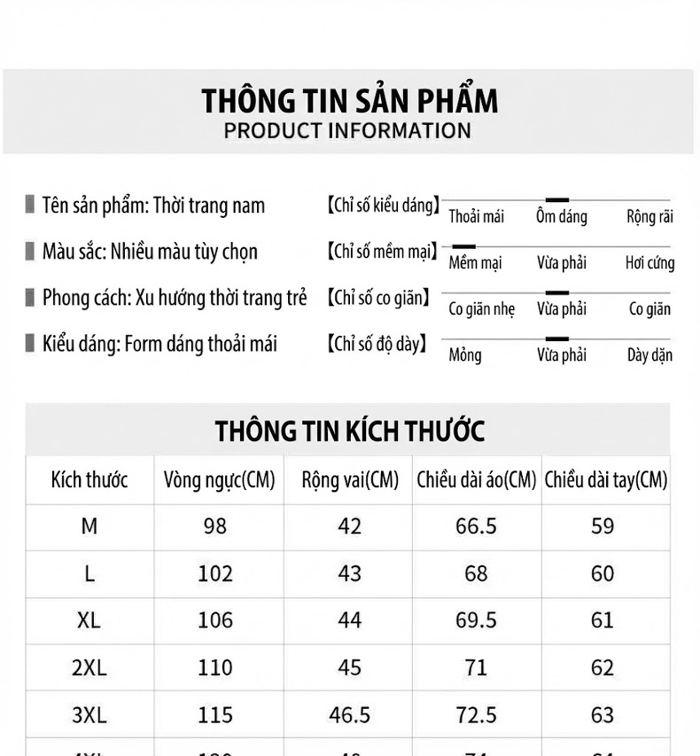 Áo Thun Tay Dài Nam Cotton Tơ Gân Mỏng Màu Trắng, Xám, Đen, Nâu chi tiết 13