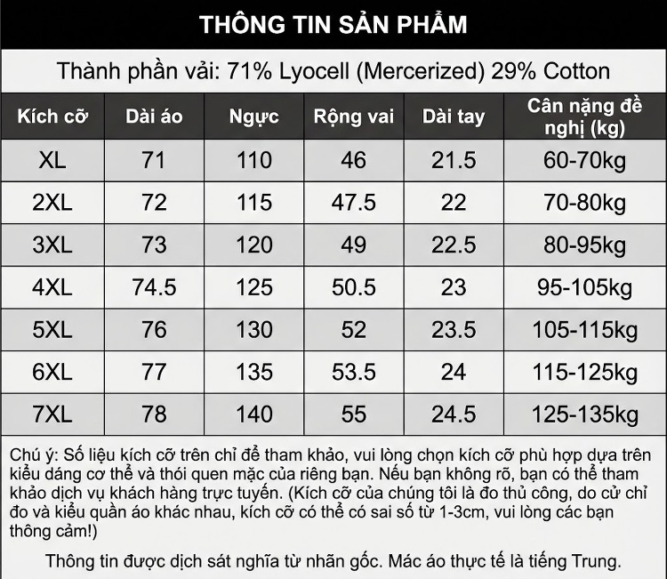 Áo Thun Tay Ngắn Nam Cotton Cổ Tròn Form Rộng Size Lớn Màu Nâu, Kem, Xanh, Đen... chi tiết 7