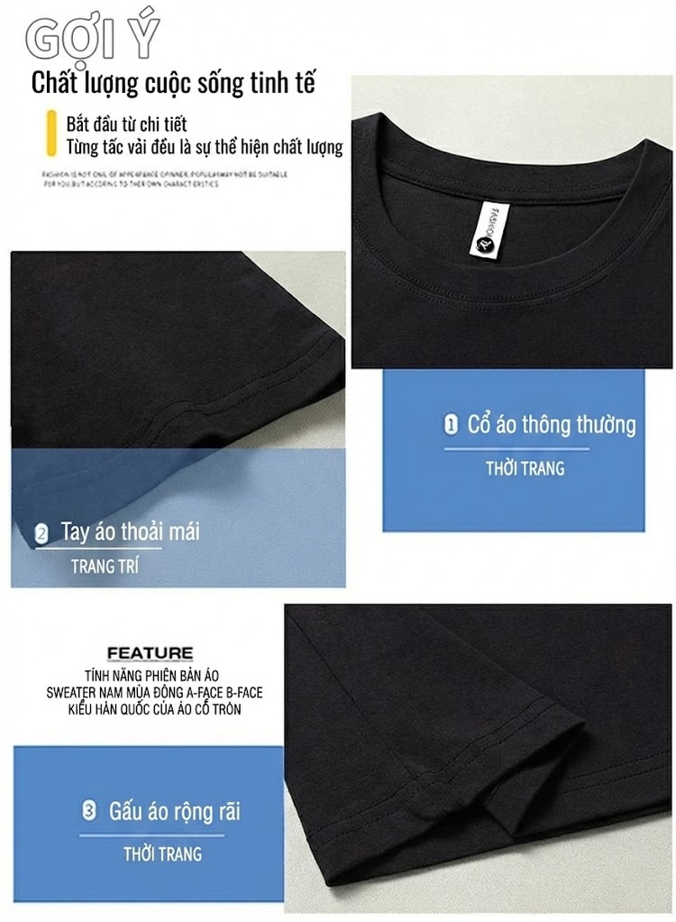 Áo Thun Tay Ngắn Nam Cotton Form Rộng Màu Trắng, Xám, Đen, Đỏ... chi tiết 7