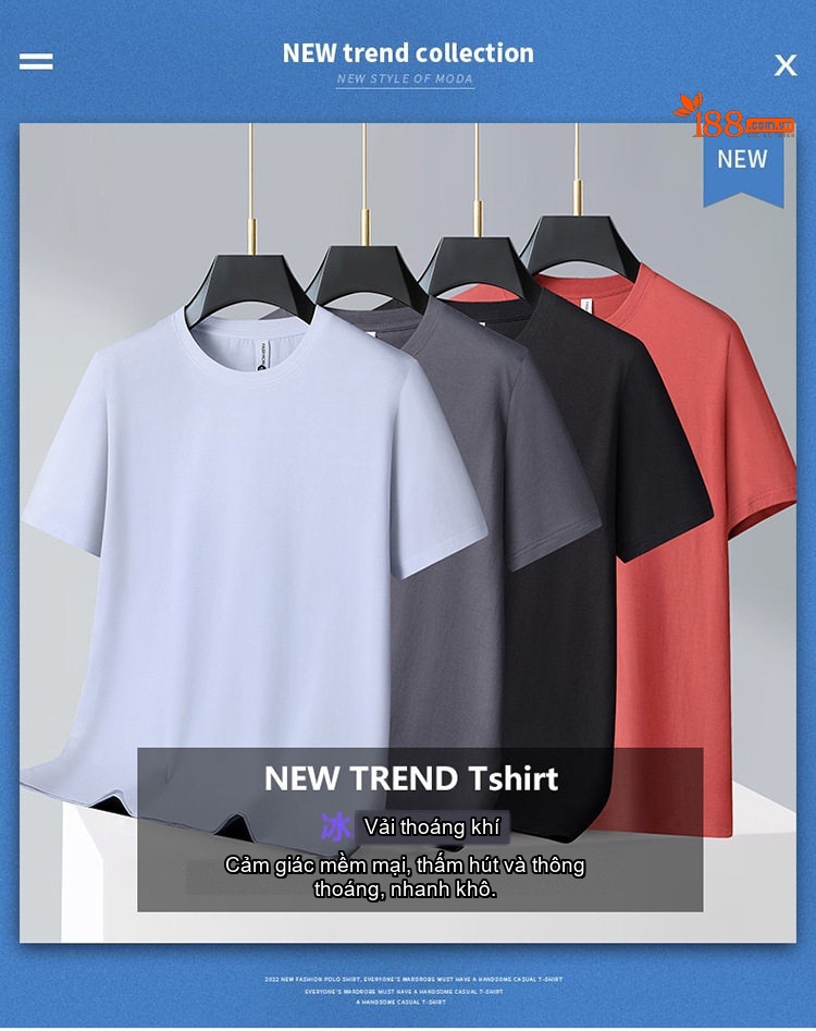 Áo Thun Tay Ngắn Nam Cotton Form Rộng Màu Trắng, Xám, Đen, Đỏ... chi tiết 1