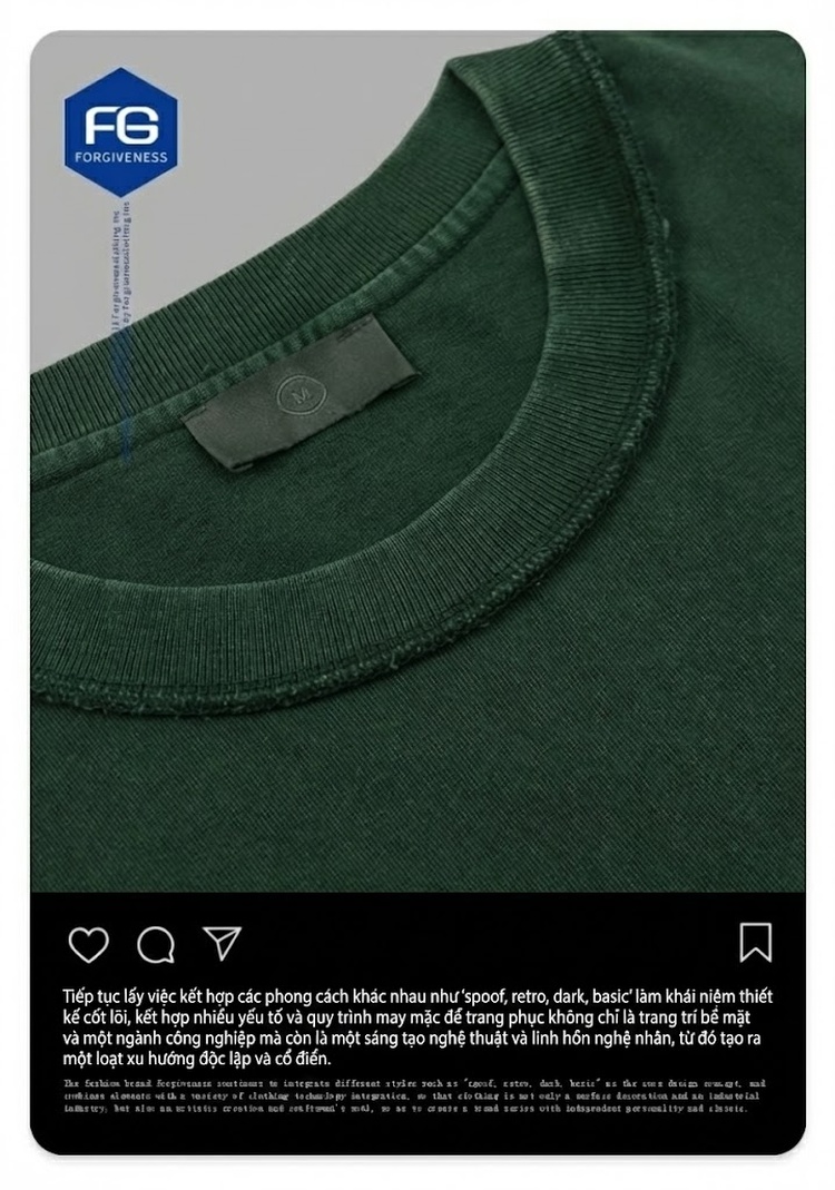 Áo Thun Tay Ngắn Nam FGSS Cổ Tròn Oversize Cotton 270g Màu Xám, Nâu, Tím, Xanh... chi tiết 1
