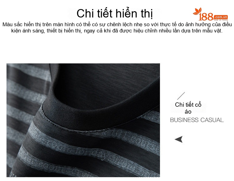Áo Thun Tay Ngắn Nam Form Rộng Thoáng Khí Họa Tiết Sọc Màu Đen, Xám, Xanh Rêu chi tiết 14